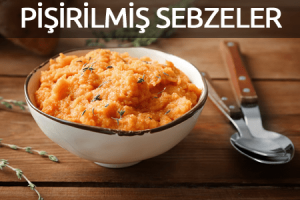 pişirilmiş sebzeler